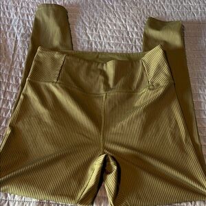 Girlfriend Collective Olive Ribbed Leggings